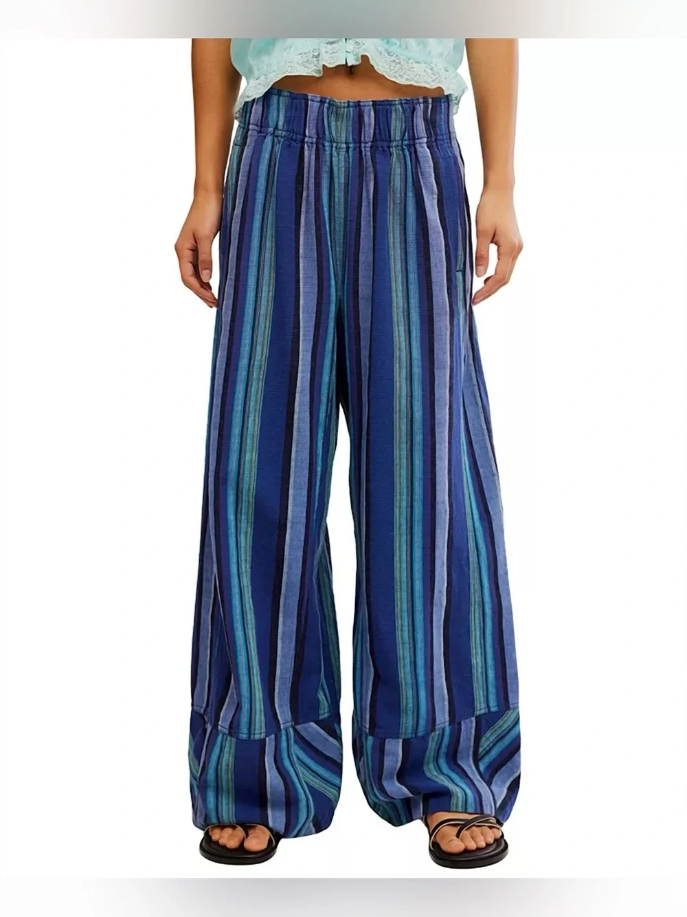 *NWT* Free People - Days End Linen Stripe Pant